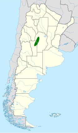 Distribución geográfica de la remolinera de Olrog.