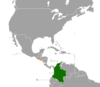 Location map for Colombia and El Salvador.