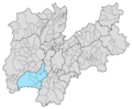 Collocatio communinatis vallis, quae pertinet ad municipio, in Libera Provincia Tridentina.