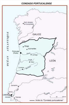Graafschap Portugal in 1070