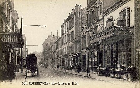 Courbevoie.Rue de Bezons.Fiacre