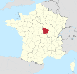 Разположение на Ниевър във Франция