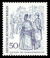 Am Brandenburger Tor, mit Julius Stinde (1889)
