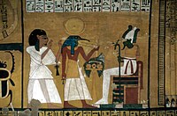 Deir el-Medina-16-Grab 1-Sennedjem-Osiris-2 weitere Figuren-1982-gje.jpg
