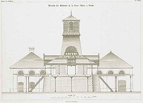 Élévation des bâtiments de la fosse Villars durant la seconde moitié du XIXe siècle.