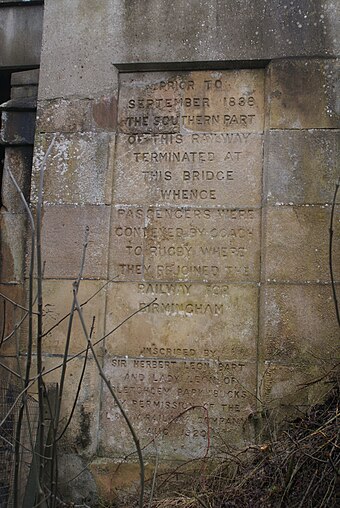 Inscription on Denbigh Hall bridge