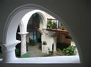 Several arches at the Casa Simón Bolívar in Havana, Cuba