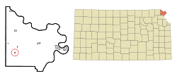 Vị trí trong Quận Doniphan, Kansas