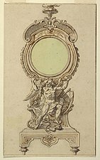 Design for a clock case by Gilles-Marie Oppenordt (1715)
