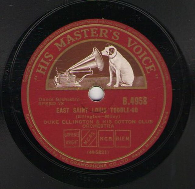 British pressing of "East St. Louis Toodle-Oo" (1927)
