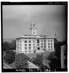 City Hall Elevated view of west and north elevations - Yonkers City Hall, Washington Park, Yonkers, Westchester County, NY HABS NY,60-YONK,2-1.tif