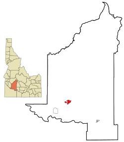 Location in Elmore County and the state of ایڈاہو