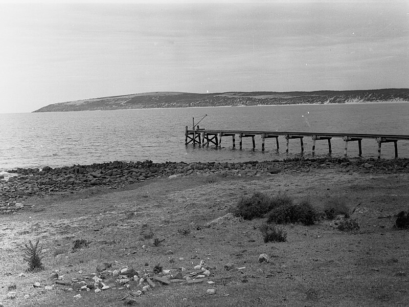 File:Emu Bay, Kangaroo Island, showing a small jetty(GN10788).jpg