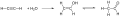 Deutsch: Hydratisierung von Ethin zu Ethanal English: Hydration of ethyne (acetylene) to ethanal (acetaldehyde)