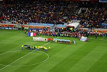 Premier match contre l'Uruguay(0-0).