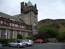 The former James Clark Technical school, constructed in 1913 on the site of St Leonard's Hospital Former James Clark School, St. Leonard's Crag - geograph.org.uk - 1517941.jpg