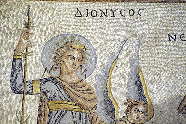 Dionysus in a mosaic from the House of Poseidon, Zeugma Mosaic Museum