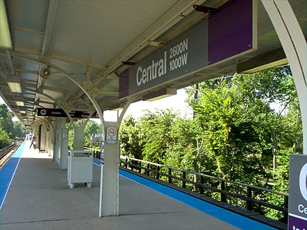 Purple Line Central Station, Evanston.