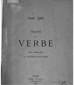 René Ghil Traité du verbe, 1886    