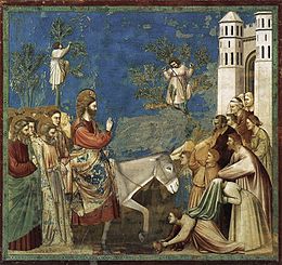 Giotto di Bondone - núm. 26 escenes de la vida de Crist - 10. Entrada a Jerusalem - WGA09206.jpg