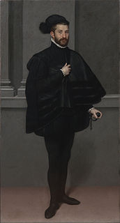 <i>The Knight in Black</i> Painting by Giovanni Battista Moroni