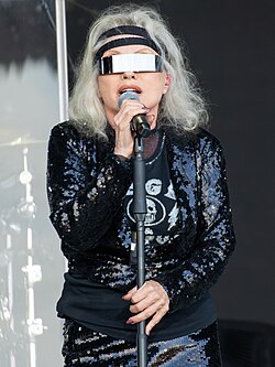 Debbie Harry best known as the lead vocalist of the band Blondie, performing at Glastonbury Festival 2023 Glasto2023 (307 of 468) (cropped).jpg