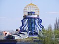 InfoGlob - modernistyczna wieża widokowa na rondzie Św. Jerzego za Mostem Staromiejskim