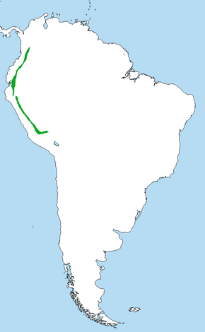 Descrição da imagem Continente do mapa do tucano-montanhês de peito cinza sem bordas.png.