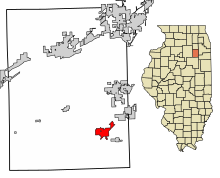 Grundy County Illinois Incorporated and Unincorporated areas Gardner Highlighted.svg