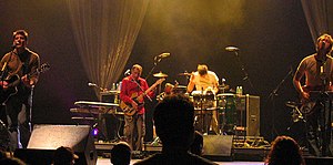 Guster playing a show in Boston in 2004