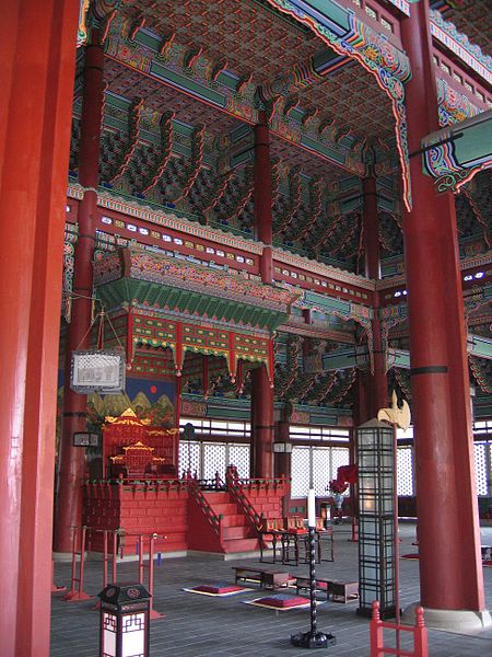 The throne room at Gyeongbok Palace