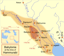 Hammurabi Wikipedia   220px Hammurabi's Babylonia 1.svg 