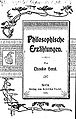 Titel Philosophische Erzählungen 1900