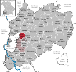 Läget för Holzgünz i Landkreis Unterallgäu