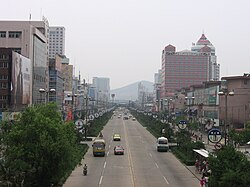 Strada nella città di Huainan