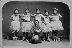 Hula dancers and chanter, photograph by A. A. Montano (PP-32-8-004).jpg
