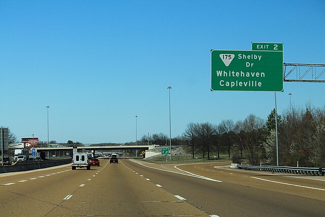 I-55 northbound in the Whitehaven neighborhood in Memphis