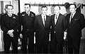 : מפקדי חיל הים מימין לשמאל: שאול בן צבי, שלמה שמיר, שמואל טנקוס ויוחאי בן-נון בעת העברת הפיקוד לשלמה אראל 2 בינואר 1966.