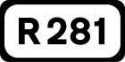 Silniční štít R281}}