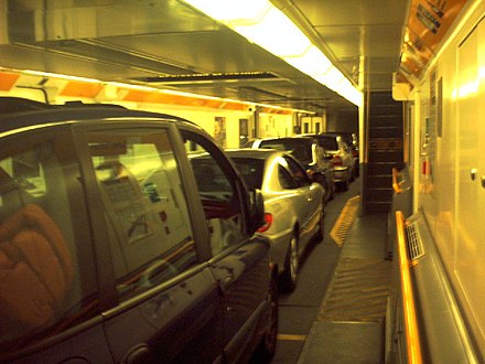 In the Channel Tunnel vehicle car