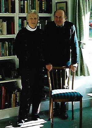 Sir Graham Hills and Lady Mary Hills taken in their Inverness home in March 2000