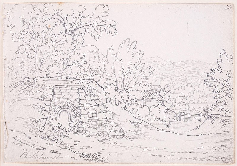 File:James Bourne sketchbook - circa 1820 - 07 - Pickhurst.jpg