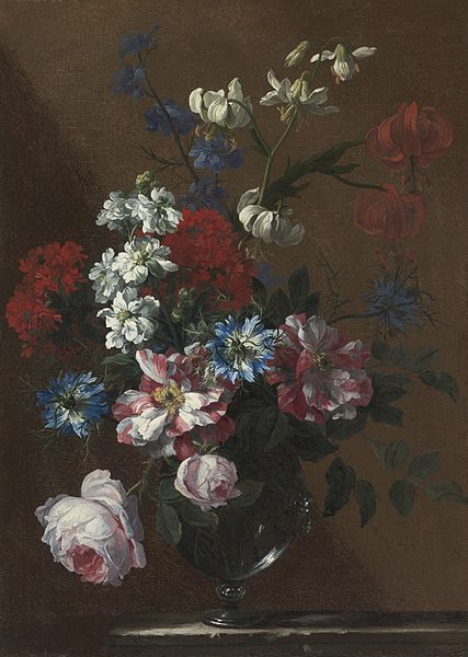 File:Jean-Baptiste Monnoyer Bouquet of Flowers in a Glass Vase.jpg