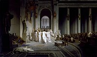 «Смерть Цезаря» в курії Помпея (Жан-Леон Жером)