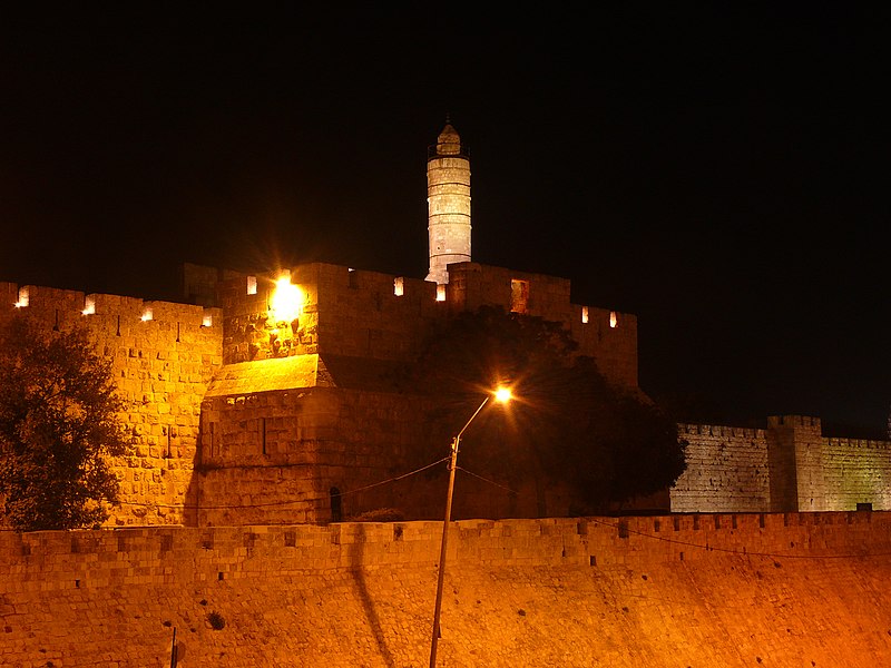 File:Jerusalem-Tower-of-David-night.jpg