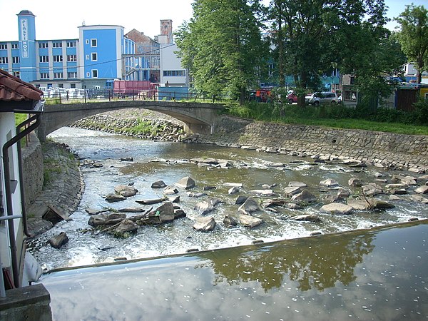 Jihlava River in Jihlava