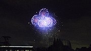 軟式球場から見た打ち上げ花火