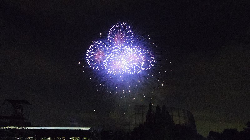 File:Jingu Fireworks Festival 2015 in Jingu softball ground 04.JPG