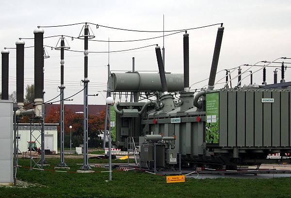 A 380 kV transformer with vegetable oil