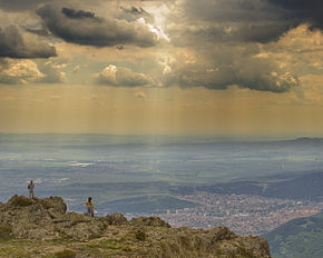 Panoramă asupra orașului din Balcanii de sud